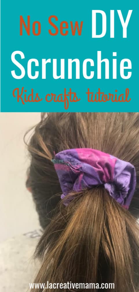 No Sew DIY Scrunchies for Kids - La creative mama