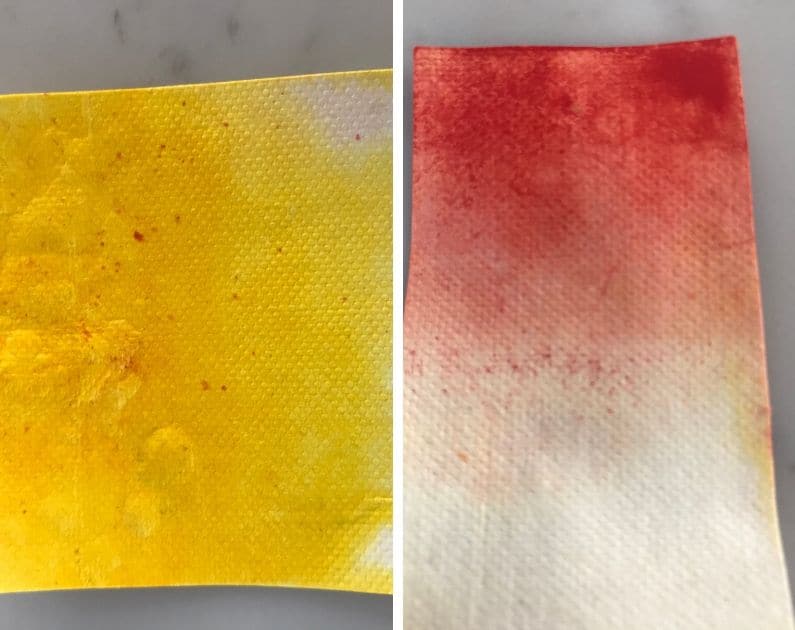 dyeing paper using food coloring dyes 