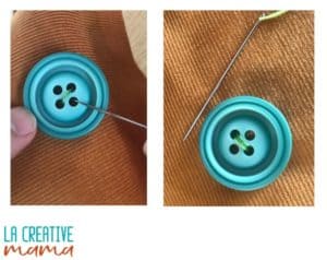 How to sew a button the easy way - La creative mama
