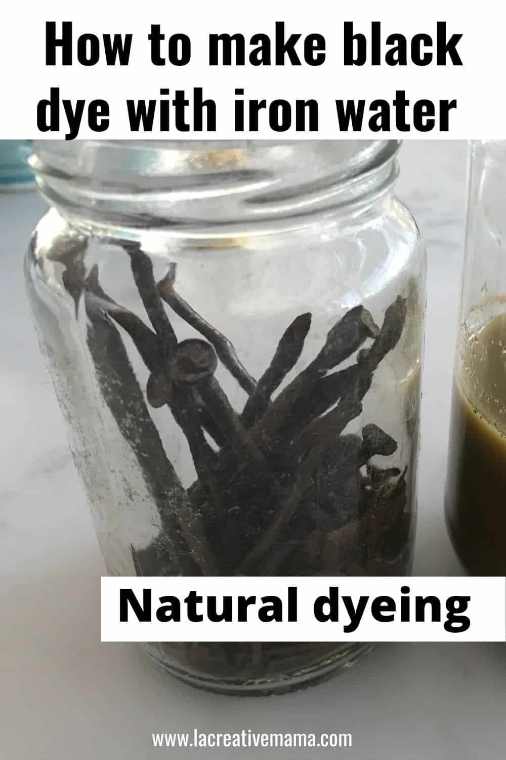 How to make your own iron water for natural dyeing - La creative mama