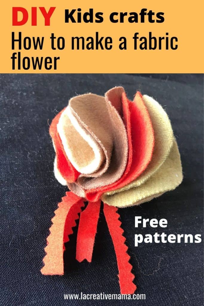 fabric flower pin