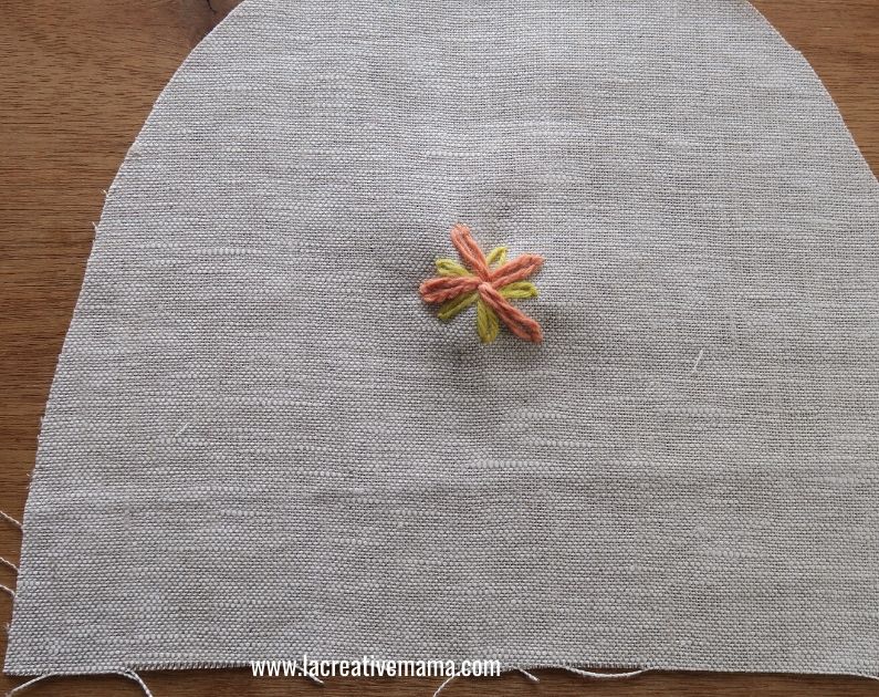 embroidery stitch on tea cozy tutorial