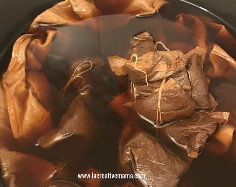 The best way to dye fabric with tea La creative mama