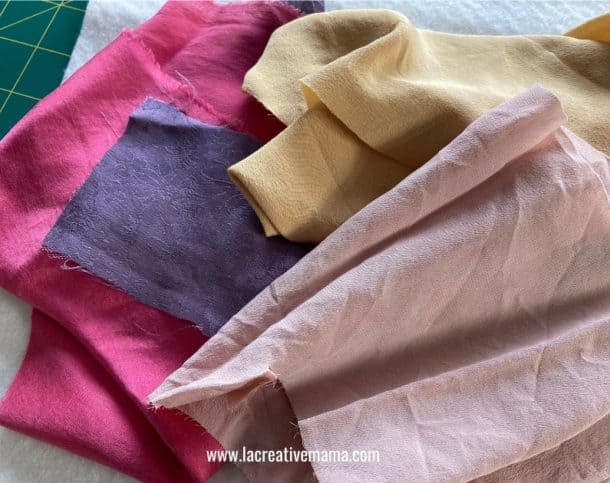 How to sew a quilt as you go block with wonky sashing - La creative mama