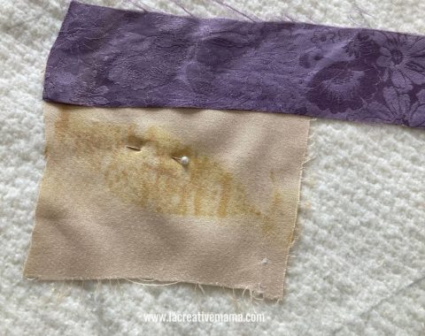 How to sew a quilt as you go block with wonky sashing - La creative mama