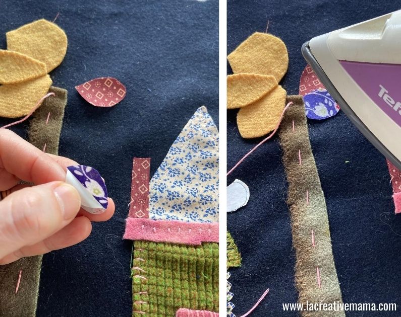 How To Make Fabric Collage Using Applique La Creative Mama