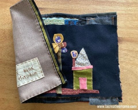 How To Make Fabric Collage Using Applique - La Creative Mama