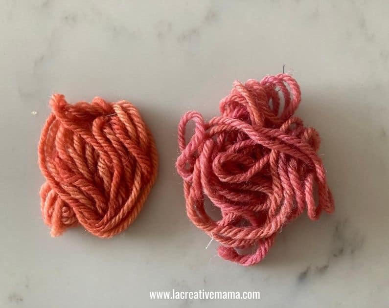 natural dyeing with madder modified with iron water