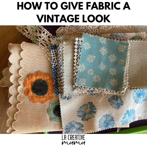 Easy way to dye fabric with tea bags - antique look for quilts