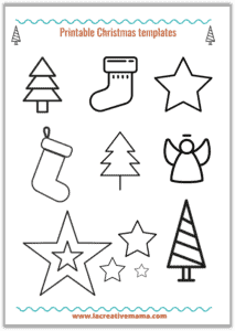 Adhesive felt Christmas templates for kids {FREE} - La creative mama