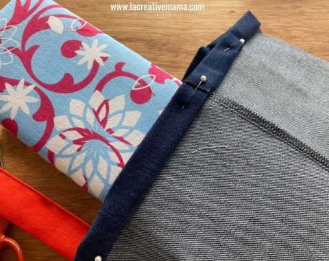 How to upcycle old jeans into a tote bag - La creative mama