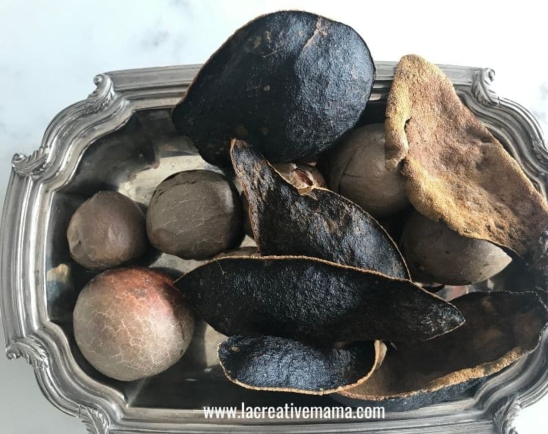 dried avocados , this is a great way of storing avocados for dyeing later