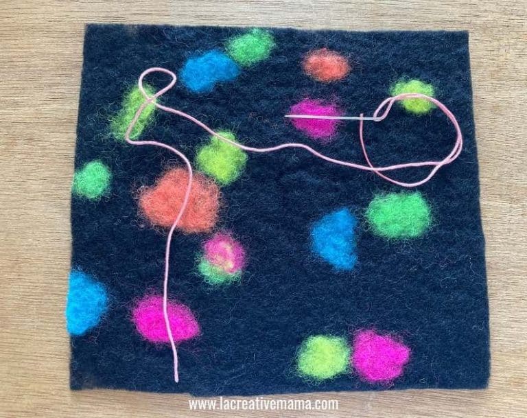 How to sew embroidery on felt La creative mama