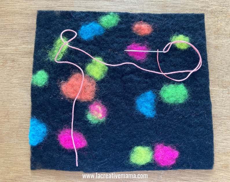 how to embroider felted fabric 
