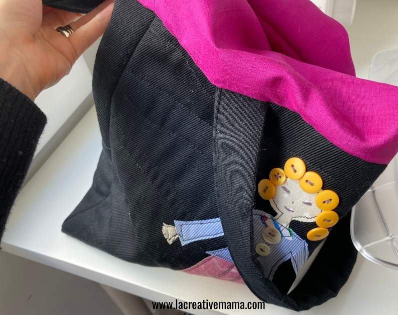 sewing tutorial for a quilted applique tote bag