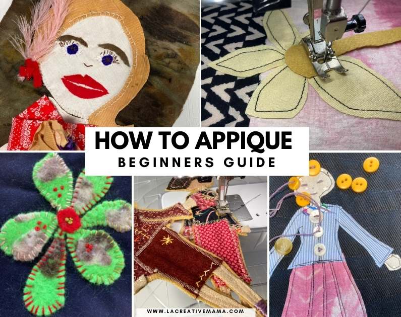 How to applique-Beginners Guide to Fabric Applique - La creative mama