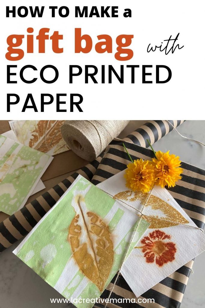 ideas on how to use eco printed cards in gift wrapping 