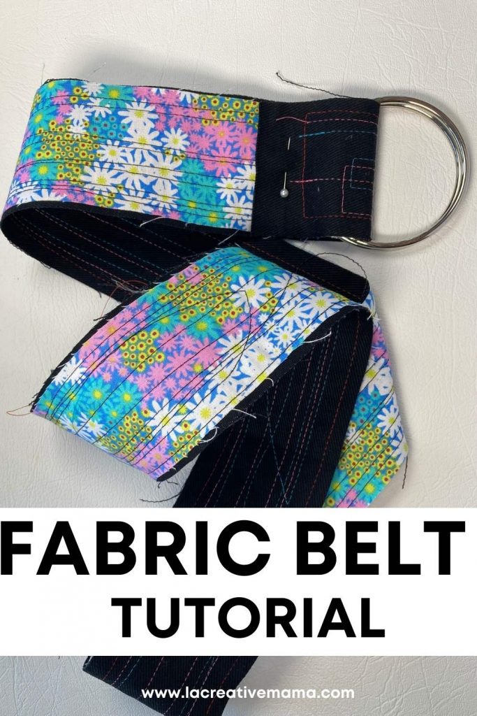 DIY fabric belt made out of fabric scraps