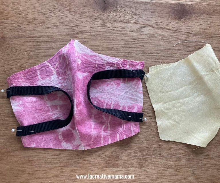 DIY Tie Dye Face Mask video tutorial La creative mama