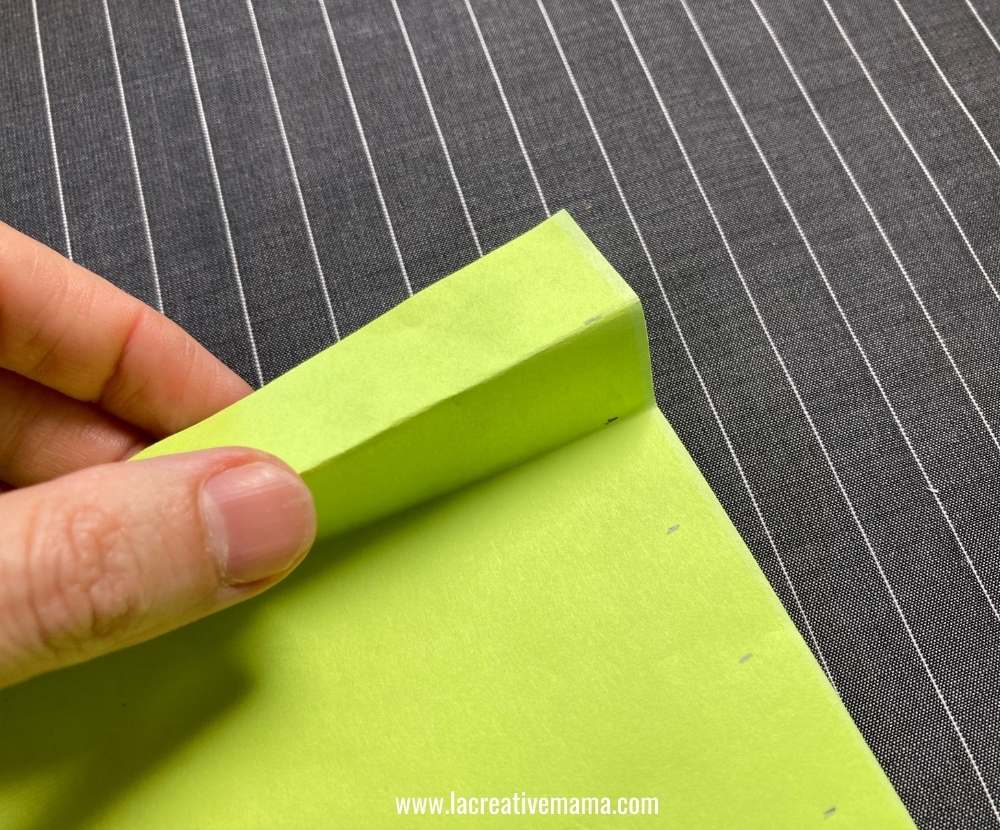 folding the paper pattern in an accordion shape 