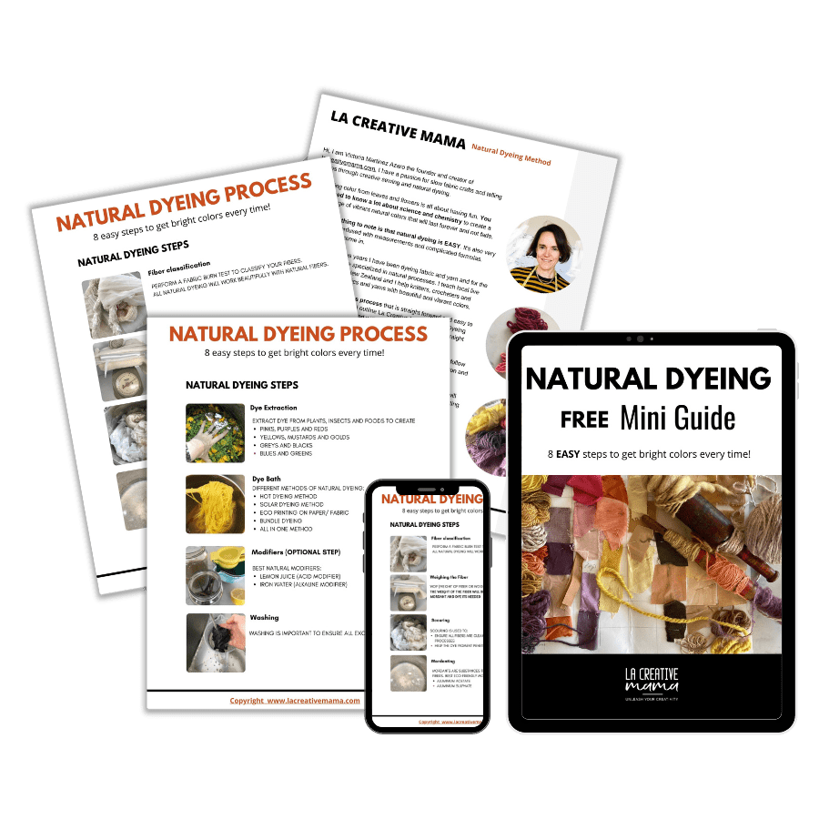 free natural dyeing mini guide that will teach you the 8 steps to getting natural color