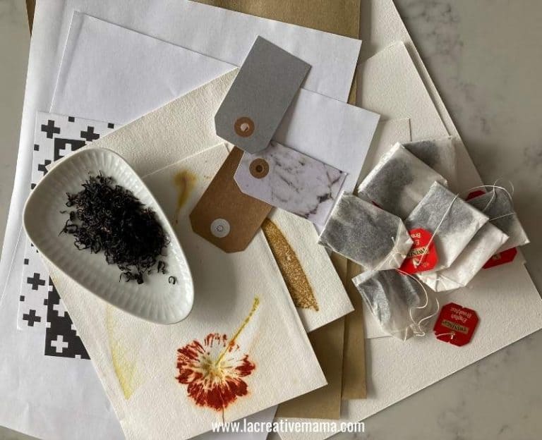 How to dye paper with tea La creative mama