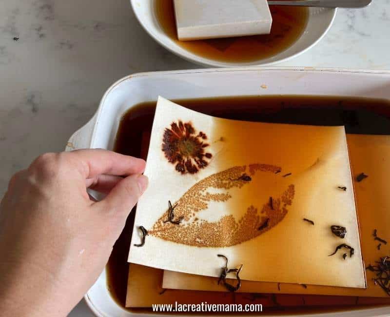 tea dyed paper