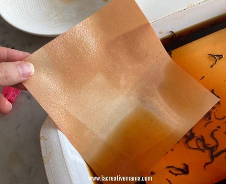 How to dye paper with tea La creative mama