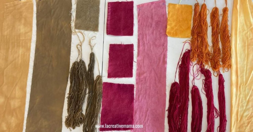 natural dyes for different colors