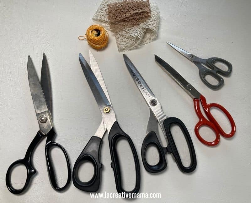 scissors cutting fabric