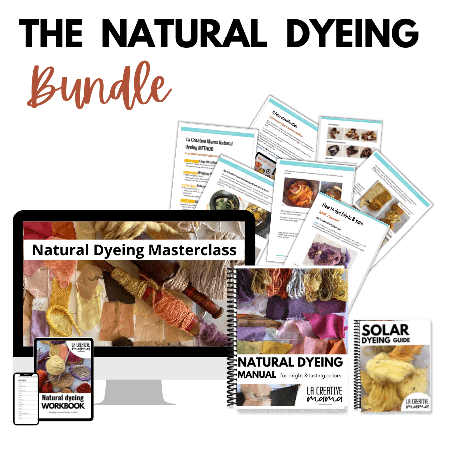 an illustration of the natural dyeing bundle course 