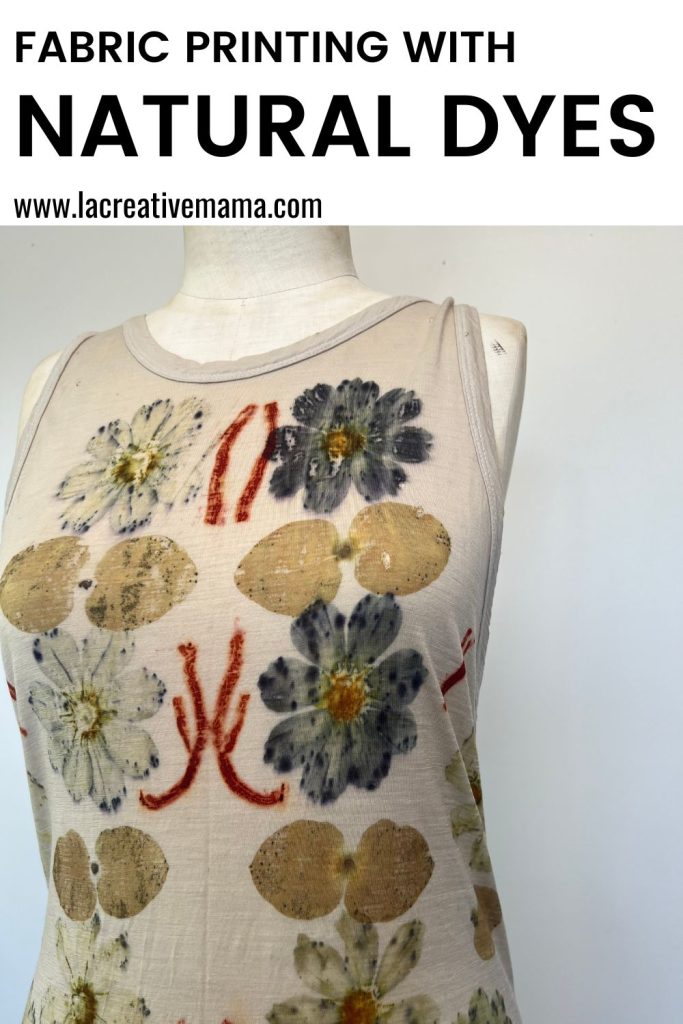 eco printed t shirt on merino wool top
