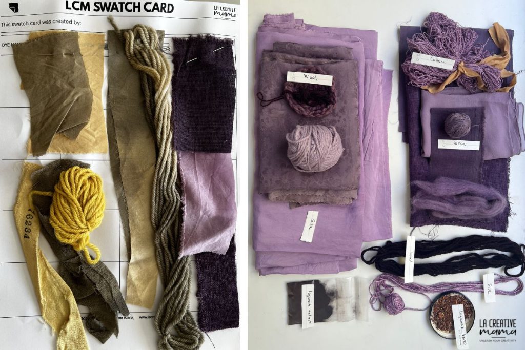 natural grey colour from overdyeing yellow with iron water modifier — natural dyeing colour shift