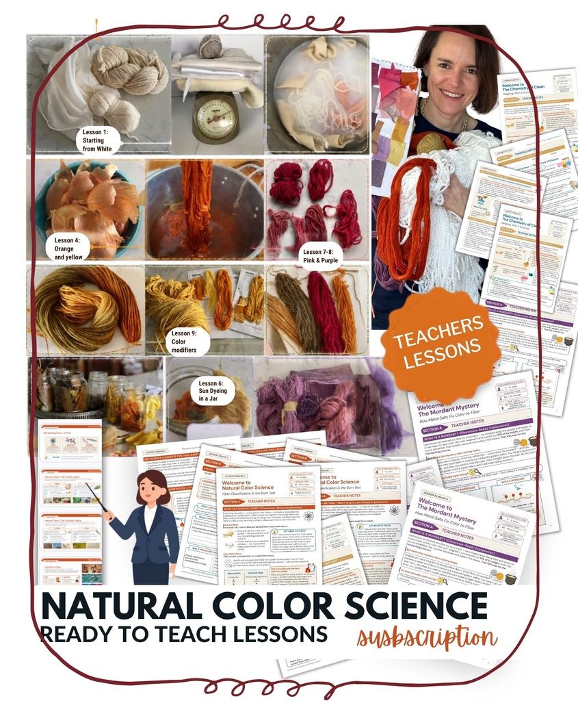 Natural Color Science ready-to-teach natural dyeing lessons for teachers and homeschool