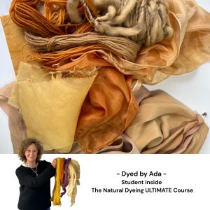 Silks and yarns naturally dyed by Ada