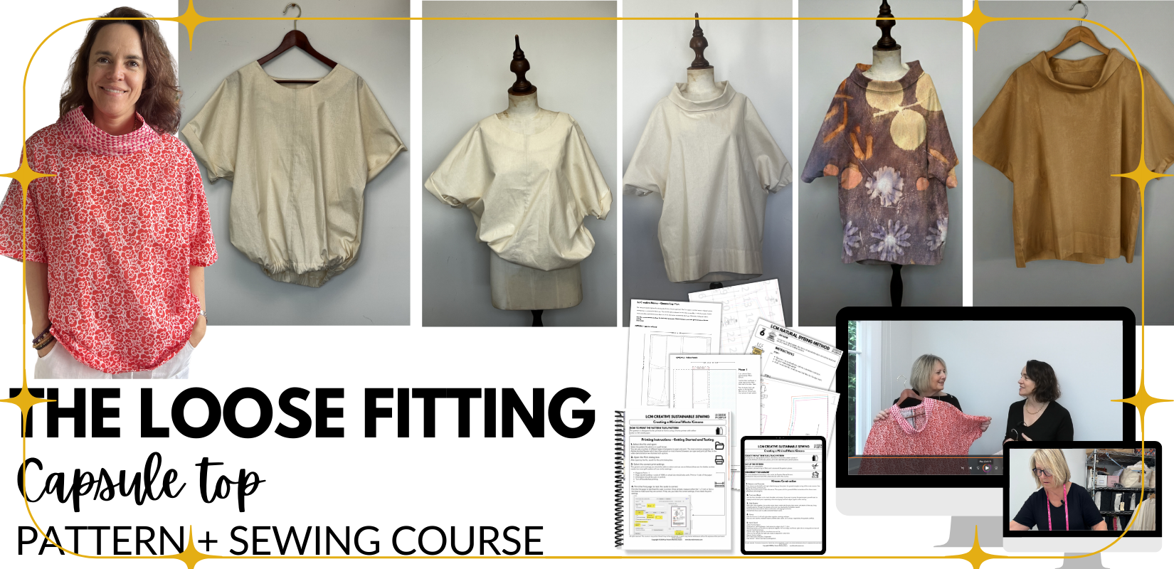 Loose Fitting Capsule Top Sewing Pattern + Course by La Creative Mama