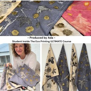 Eco printed tea towels by Ada